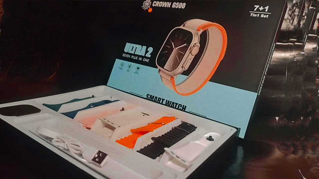 Crown G500 Ultra 2 7in1 Smart Watch